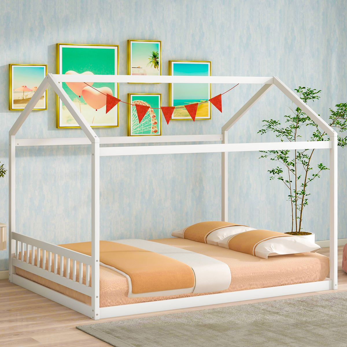 Wooden Dream House Kids Bed Frame