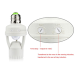 360 Rotating Motion Sensor Socket Switch Led Bulb Base