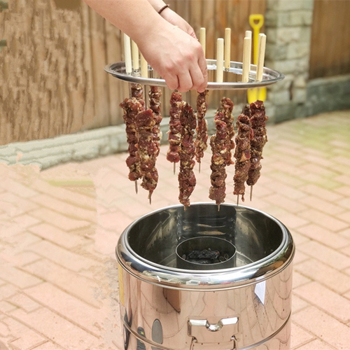 Smokeless BBQ Time Stainless Steel Camping Grill - Image 0