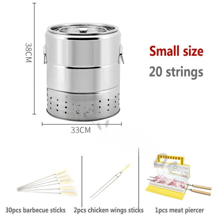 Smokeless BBQ Time Stainless Steel Camping Grill - Image 7