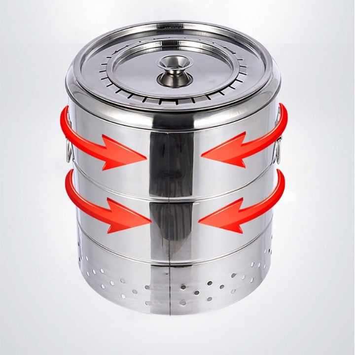 Smokeless BBQ Time Stainless Steel Camping Grill - Image 3