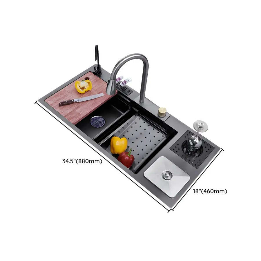 Smart Nano Technology Large Rain Waterfall Kitchen Sink - Image 2