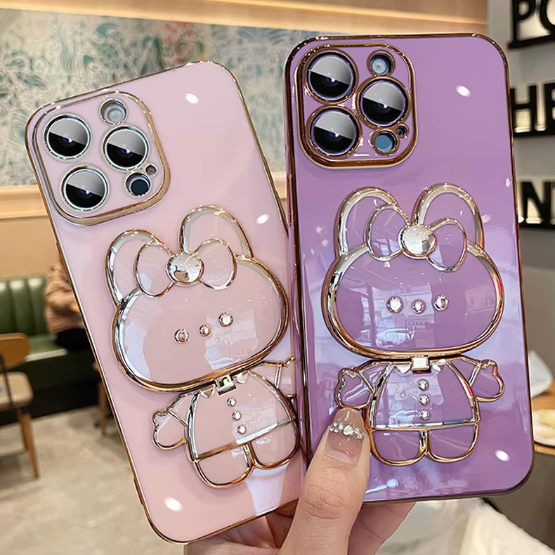 3D BunnyKorean Style Mirror iPhone Case