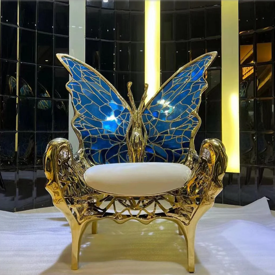 Free Butterfly Wing Artistic European Lounge Chair