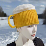 Beer Mug-Inspired Creative Knitted Hat