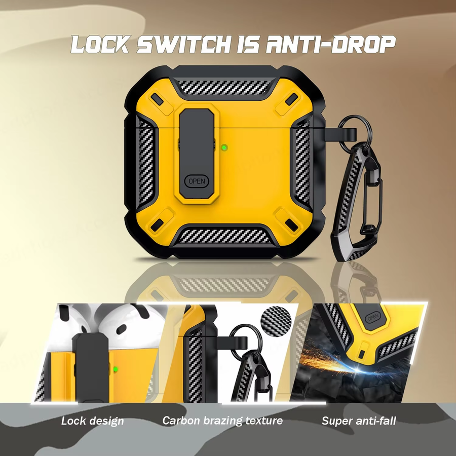 Shock Shield Keychain AirPods Case - Image 2