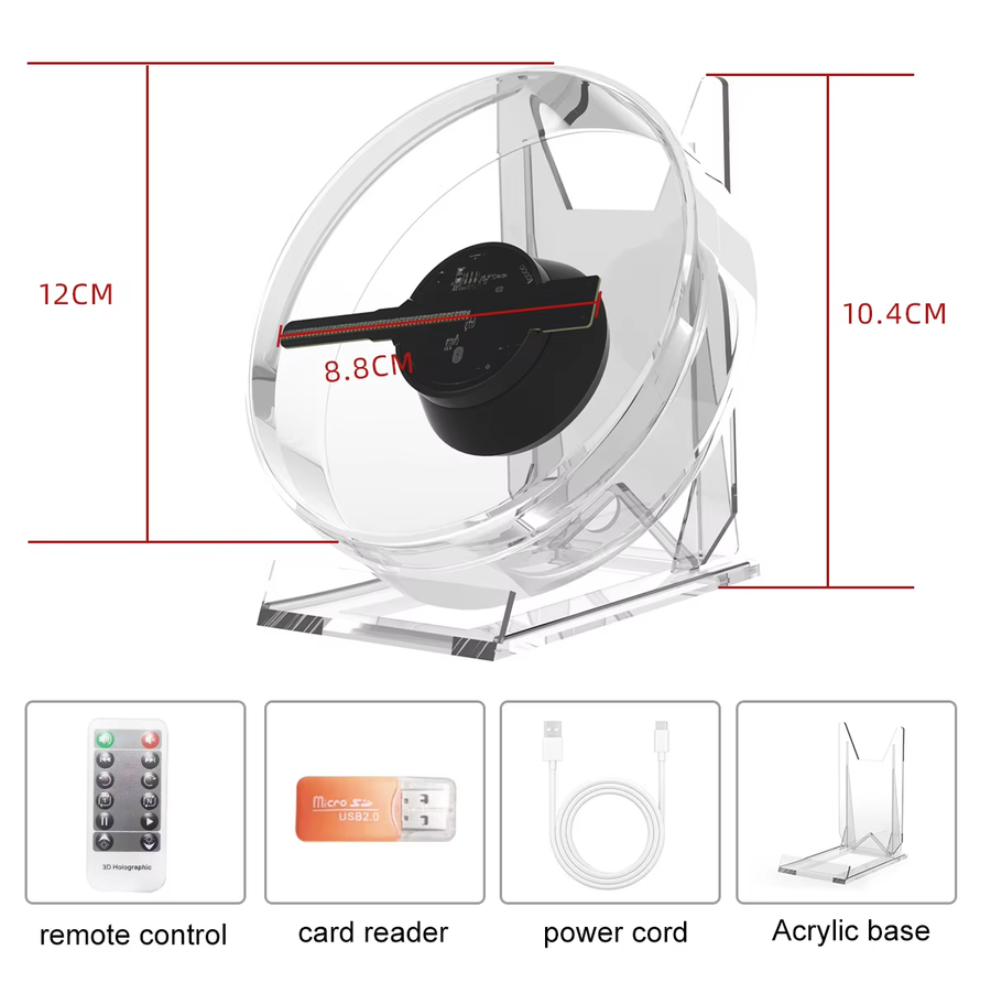Mini 3D WiFi Display Remote Hologram Fan - Image 5