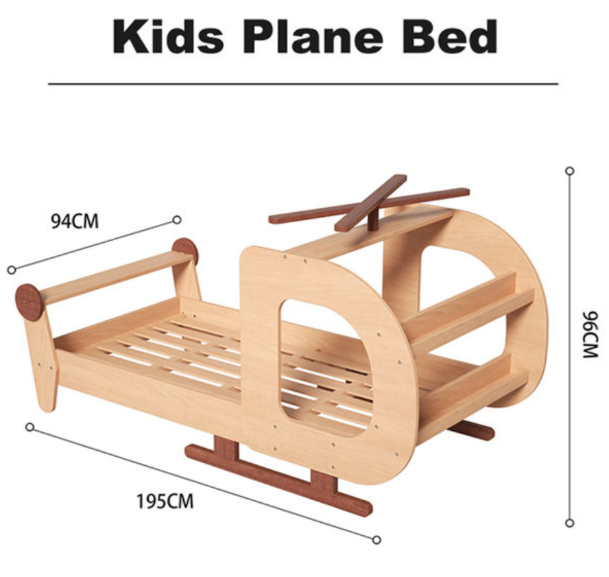 Helicopter Inspired Premium Wooden Built-in Storage Kids Bed - Image 5