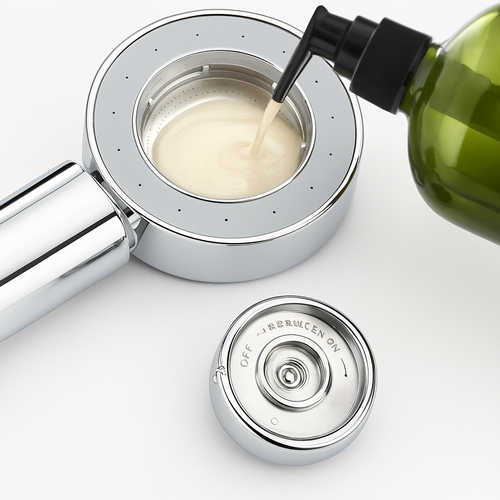 Double-Sided High Pressure Soap Dispensing Shower Head - Image 0