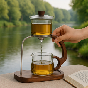 Walnut Signature One-Key Glass Tea Set - Image 0