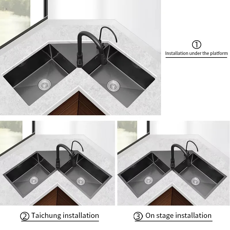 Duo Flow Elegant Corner Sink - Image 3