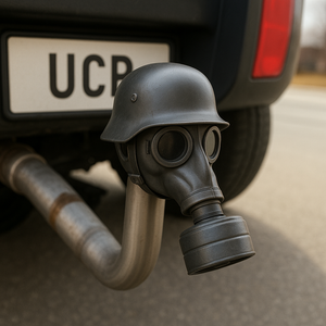 Black Gas Mask Helmet Trailer Hitch Cover - Image 0
