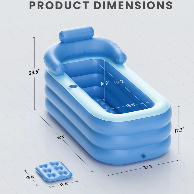 Portable Inflatable Spa Relaxing Full Bathtub - Image 2