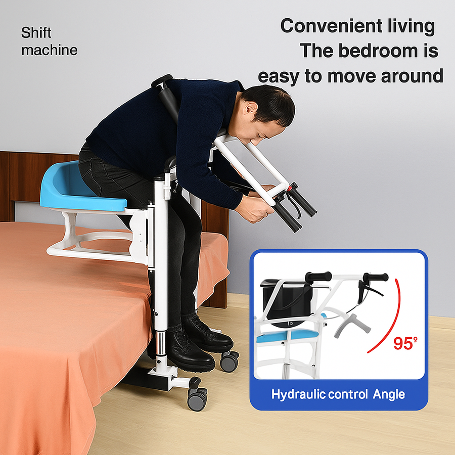 Electric Senior Lift Chair Elderly Care Mobility Patient Transfer Wheelchair - Image 3