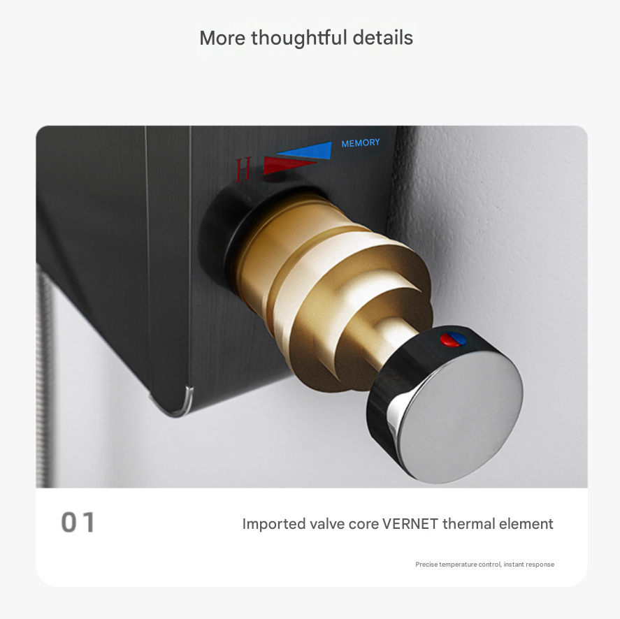 Smart Digital Display Elegant Rainfall Shower Set - Image 4