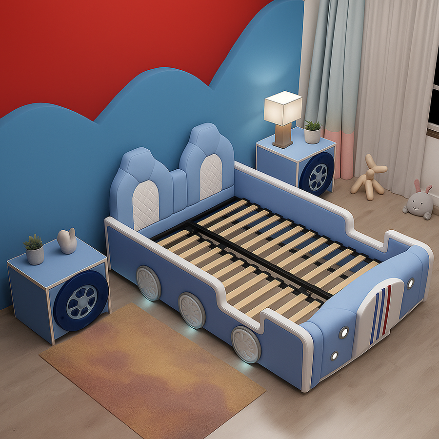 Classic Car Style Built-In Speaker Kids Bed - Image 3