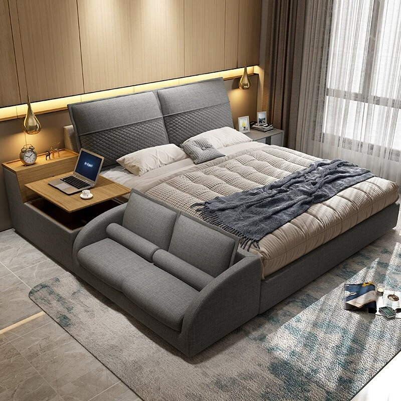 Smart Living Adjustable Built-in Desk Station Sofa Bed - Image 5