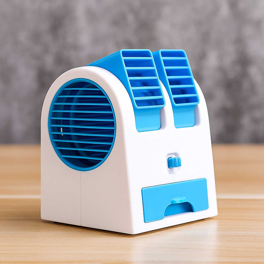Dual-Outlet Turbo Cooling Desk Humidifier Fan - Image 0
