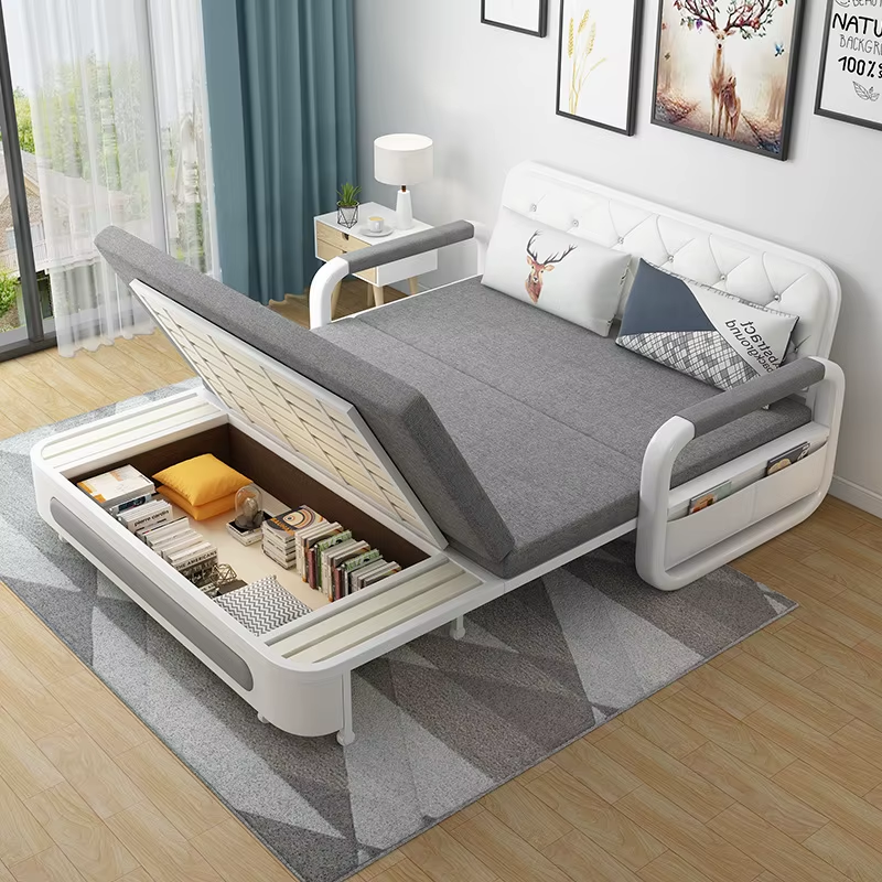 Modern Space-Saving Built-In Storage Sofa Bed - Image 3