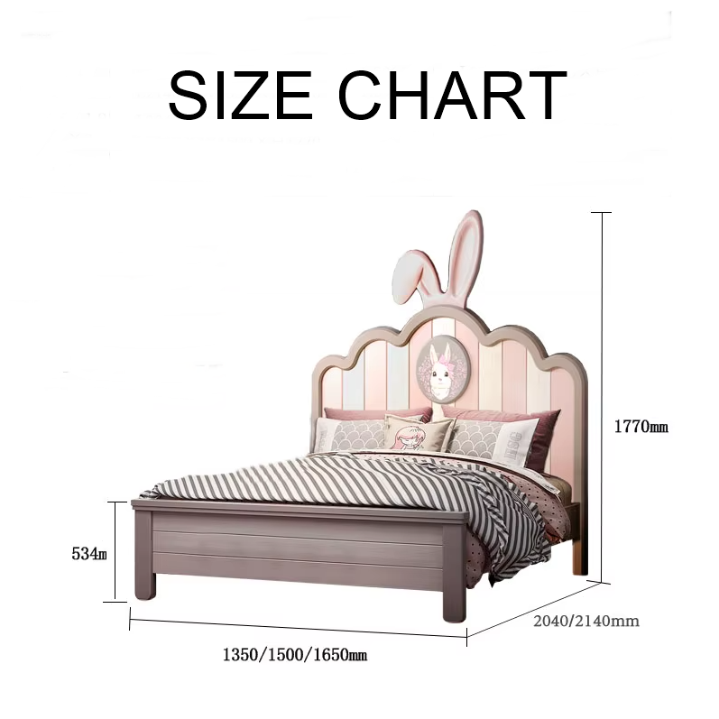Sleepy Rabbit Wooden Kids Bed - Image 4