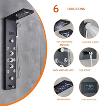 Rainfall Nordic Bathroom Digital Panel Waterfall Shower Set - Image 3