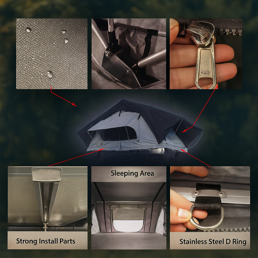 Quick Setup All-Weather Camping Foldable Car Roof Tent - Image 4