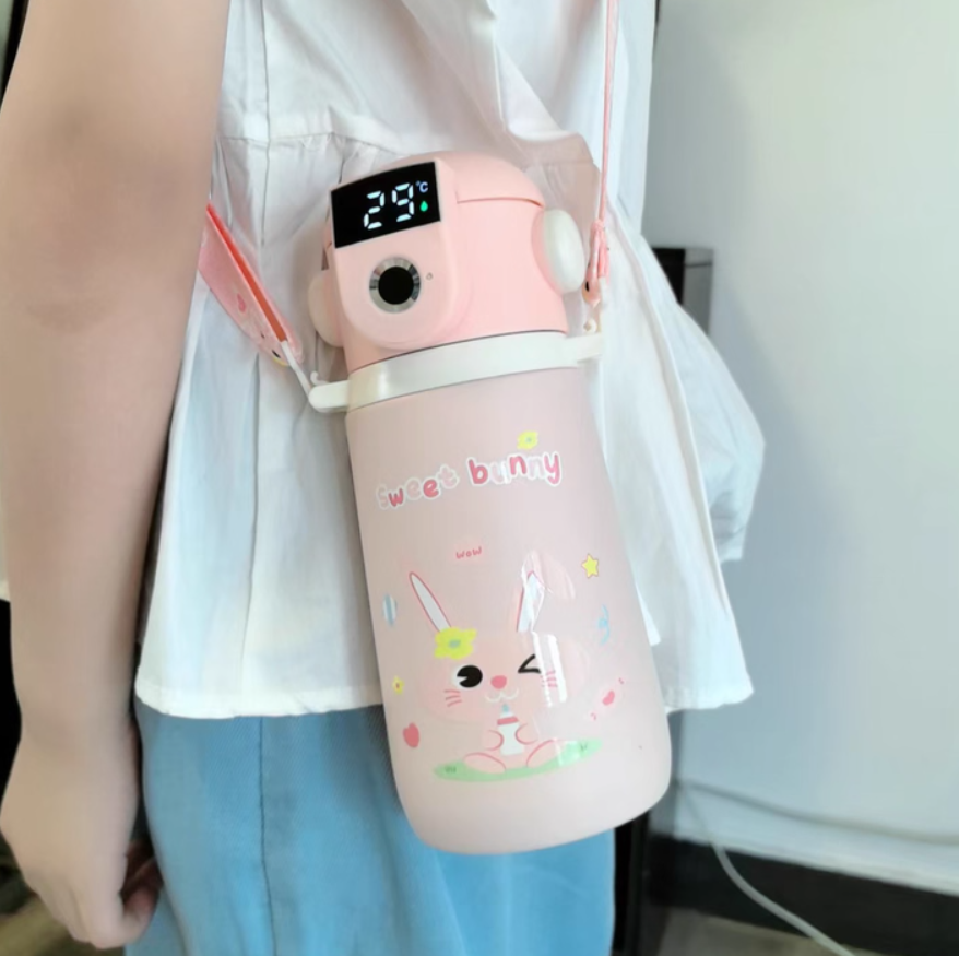 Fingerprint Lock Smart Temperature Display Kids Water Bottle - Image 2