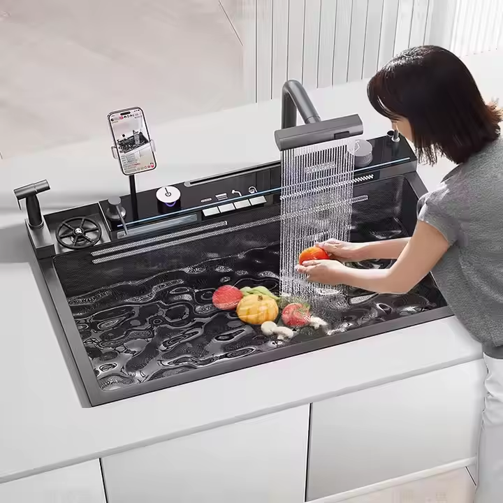 Waterfall Nano Piano Key Smart Kitchen Sink - Image 1