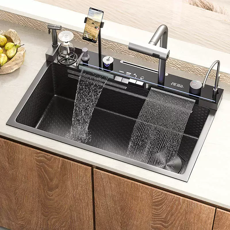 Waterfall Nano Piano Key Smart Kitchen Sink - Image 0