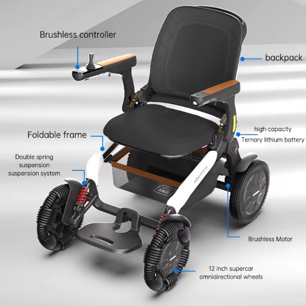 Climb Assist Lightweight Foldable Electric Mobility Wheelchair - Image 1