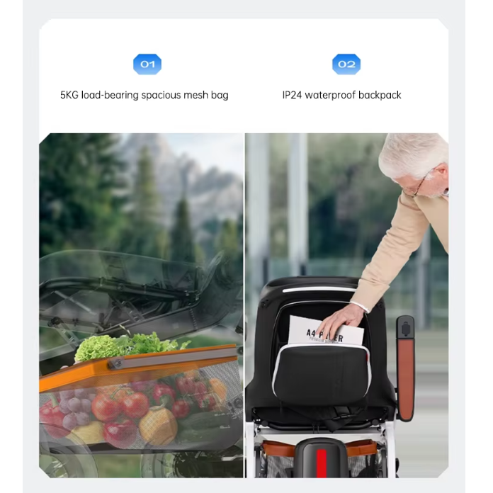 Climb Assist Lightweight Foldable Electric Mobility Wheelchair - Image 4