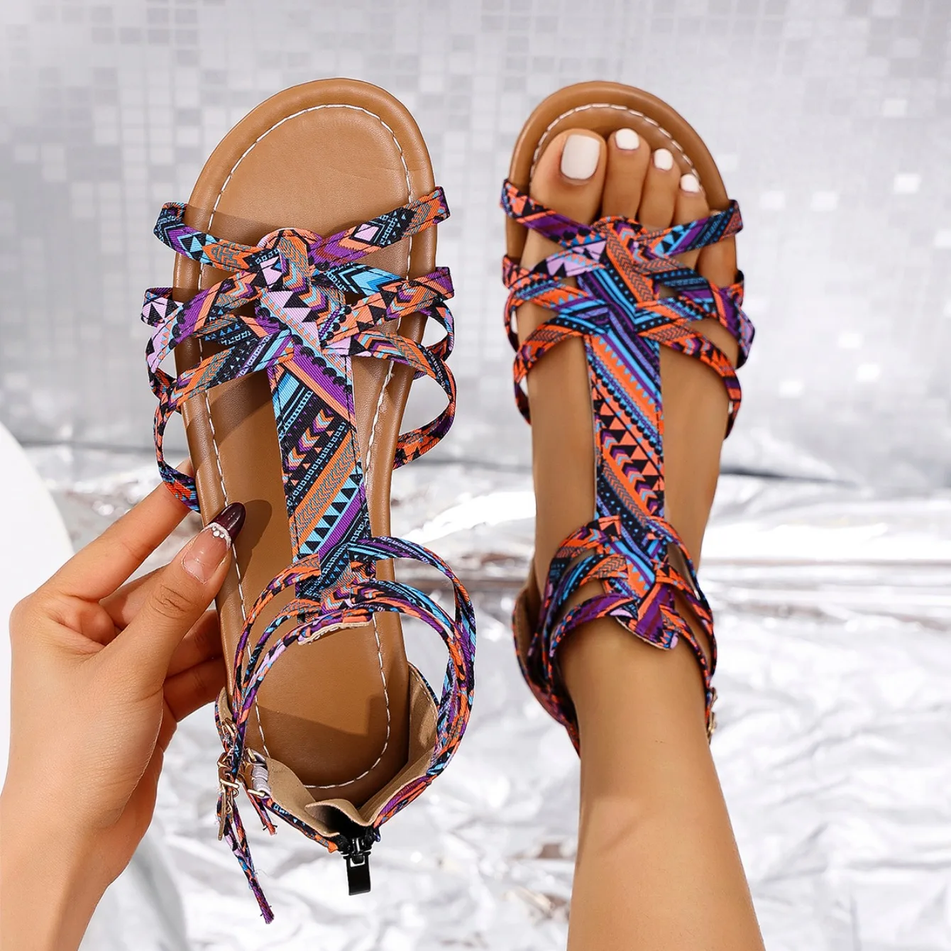 Rome Style Women Gladiator Style Sandals - Image 6