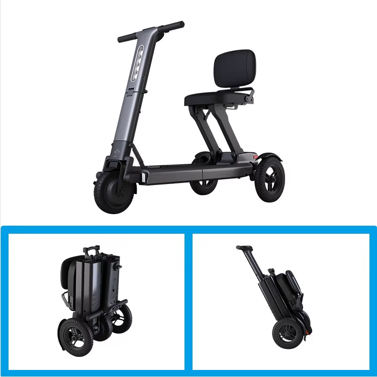 Tri-Wheel Foldable Padded Seat Electric Mobility Scooter - Image 2