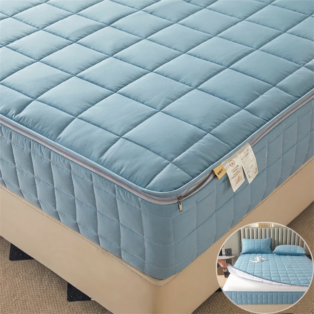 Premium Breathable Noiseless Waterproof Zip Mattress Protector - Image 0