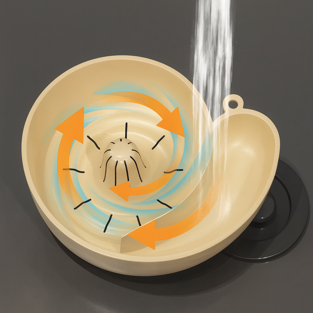 Spiral Flow Fruit Vegetable Cleaning Drainer Bowl - Image 0