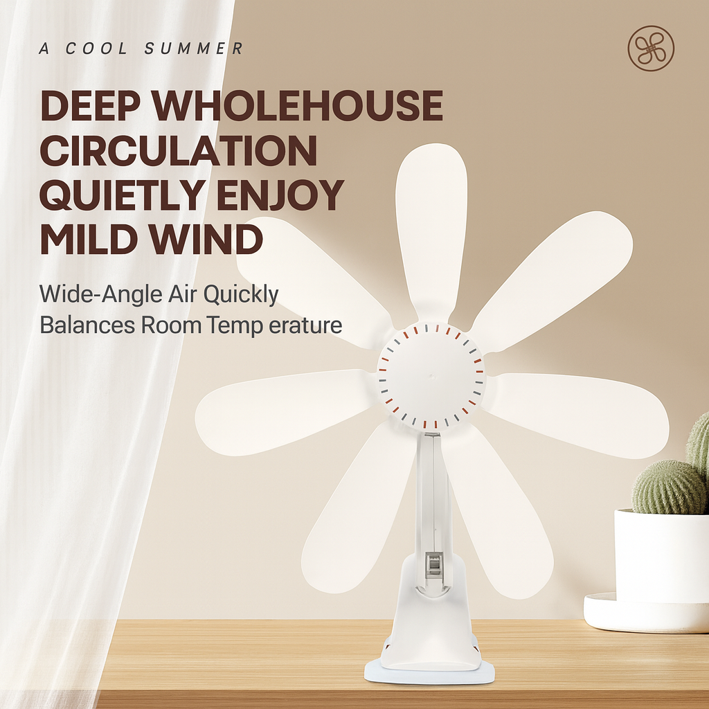 Portable Clip-On Desk & Bedside Fan - Image 3