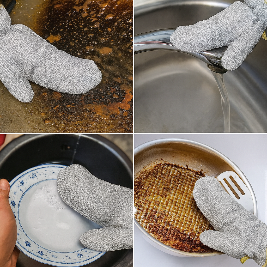 Heavy Duty Steel Wire Dishwashing Cleaning Gloves - Image 1