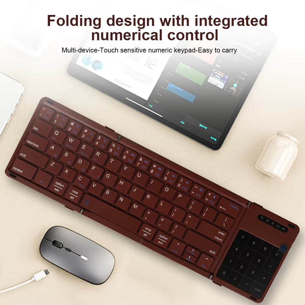Wireless Portable Slim Smart Tri-Fold Bluetooth Keyboard - Image 4