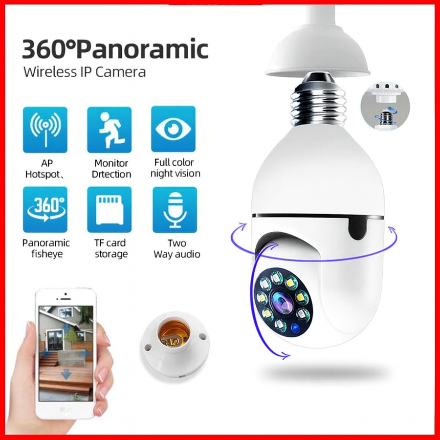 360 Wifi Light Bulb Auto Tracking Camera - Image 3