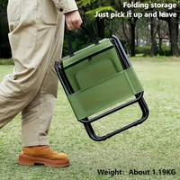 Built-in Cooling Bag Portable Folding Outdoor Stool - Image 2