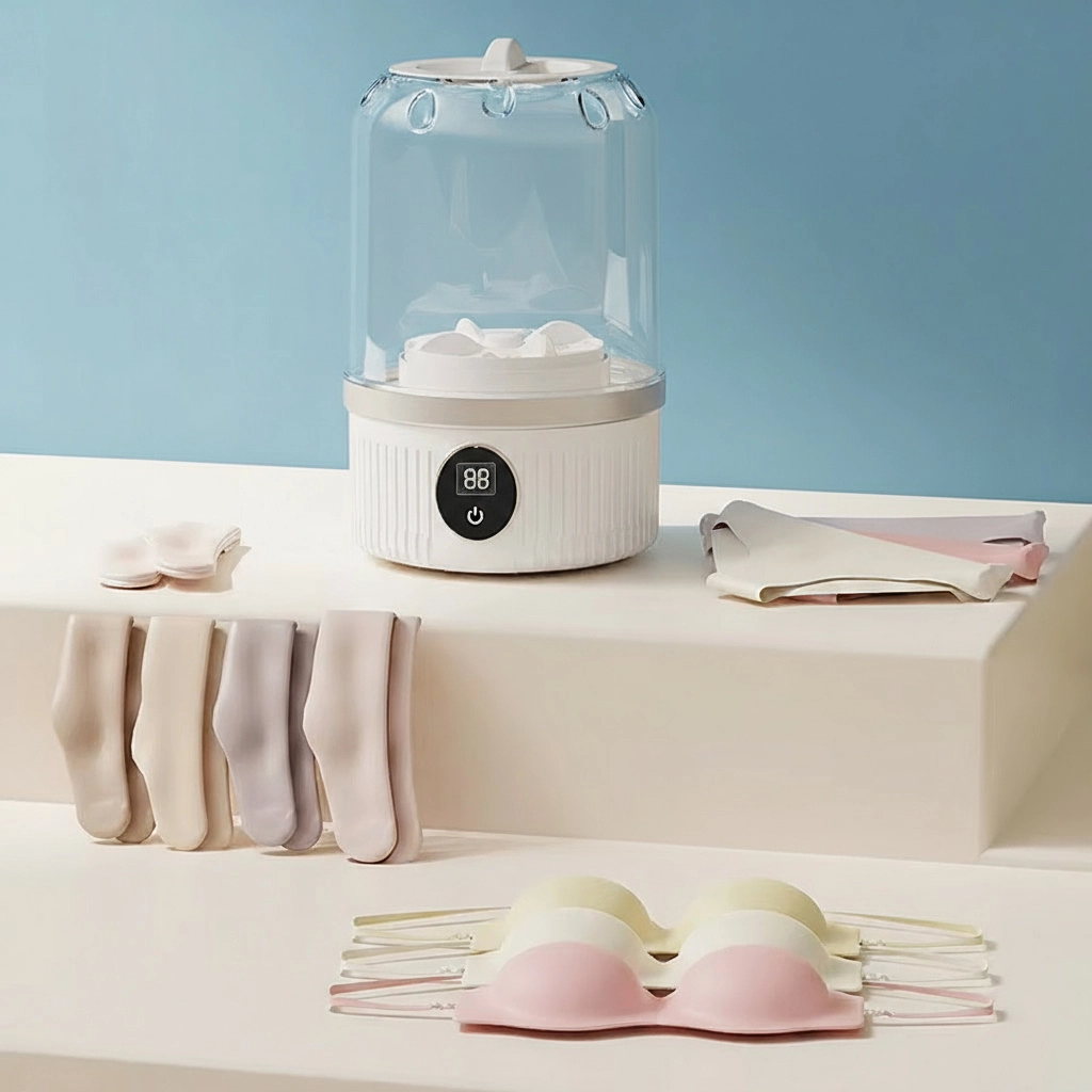 Portable Mini Travel Ultrasonic Washing Machine - Image 0