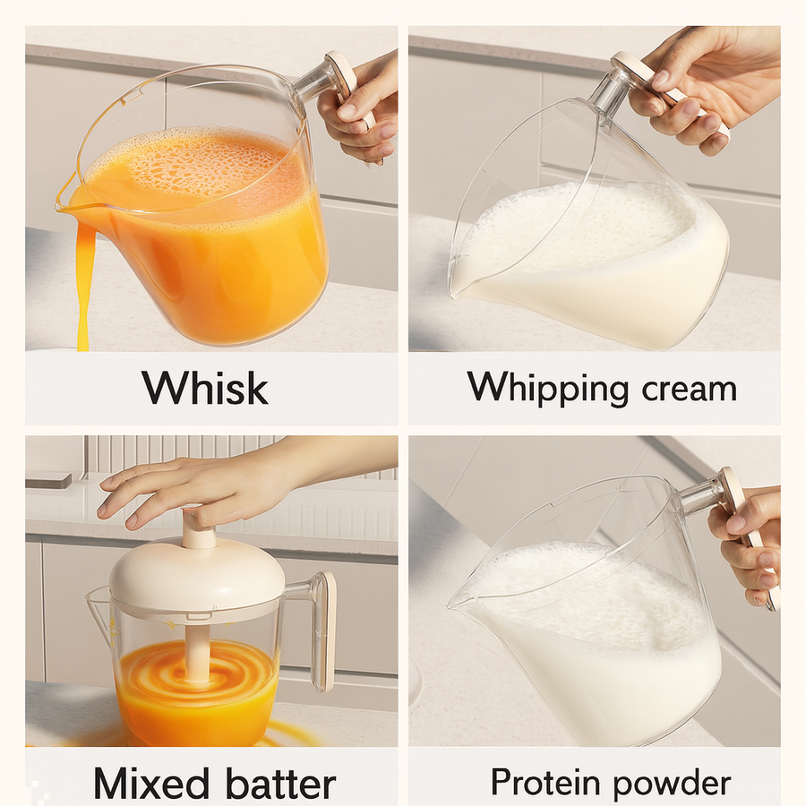 Ergonomic Multi-Blade Manual Egg Mixer - Image 3