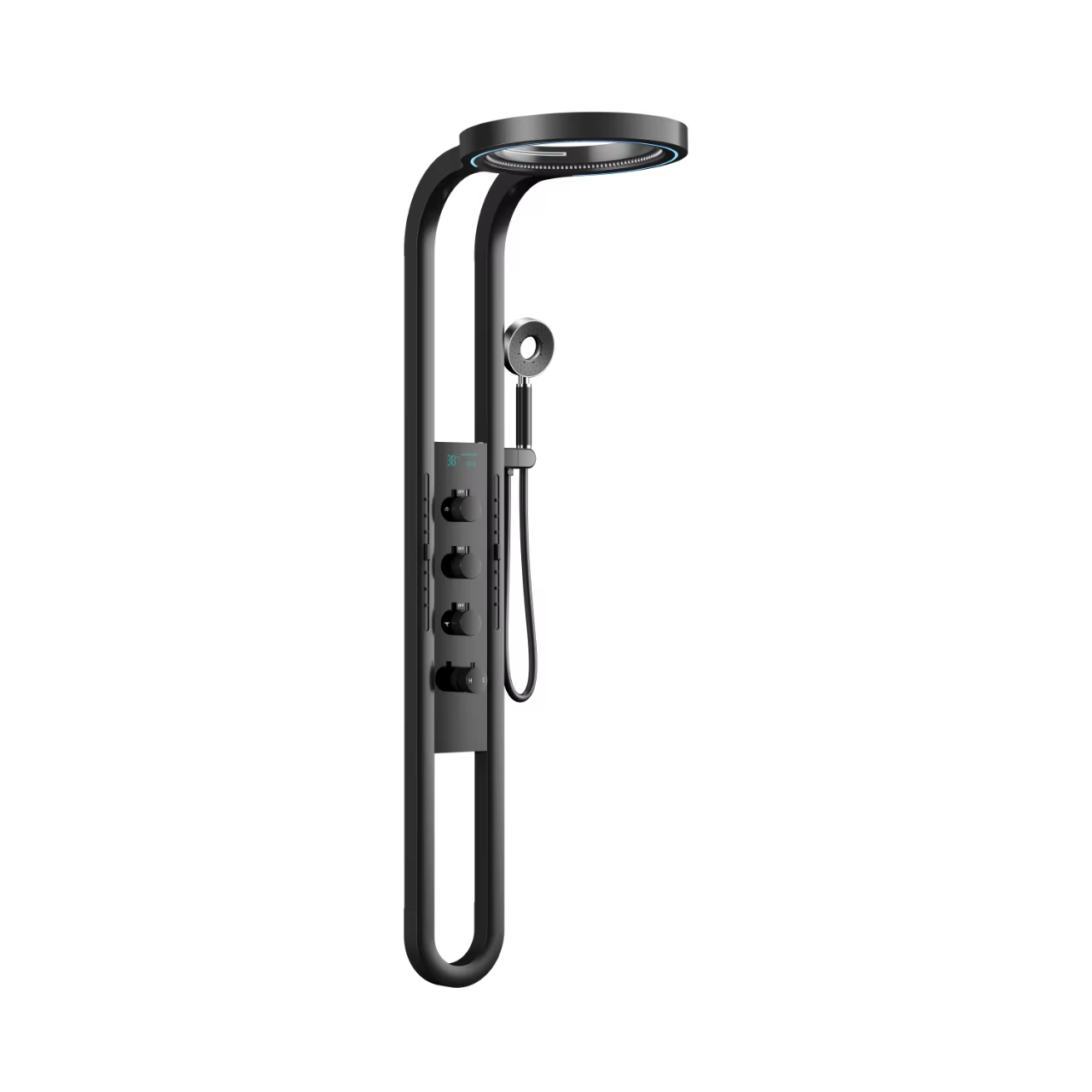 High-flow Thermostatic Digital LED Rainfall Shower Set - Image 5