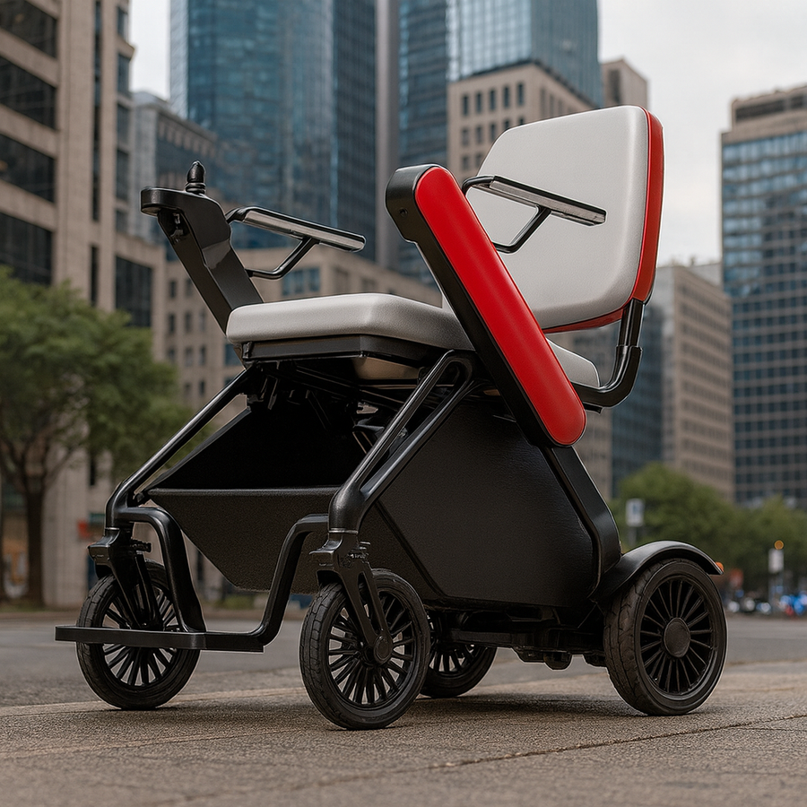 Secure Way Compact Foldable Electric Weather-Resistant Travel Scooter