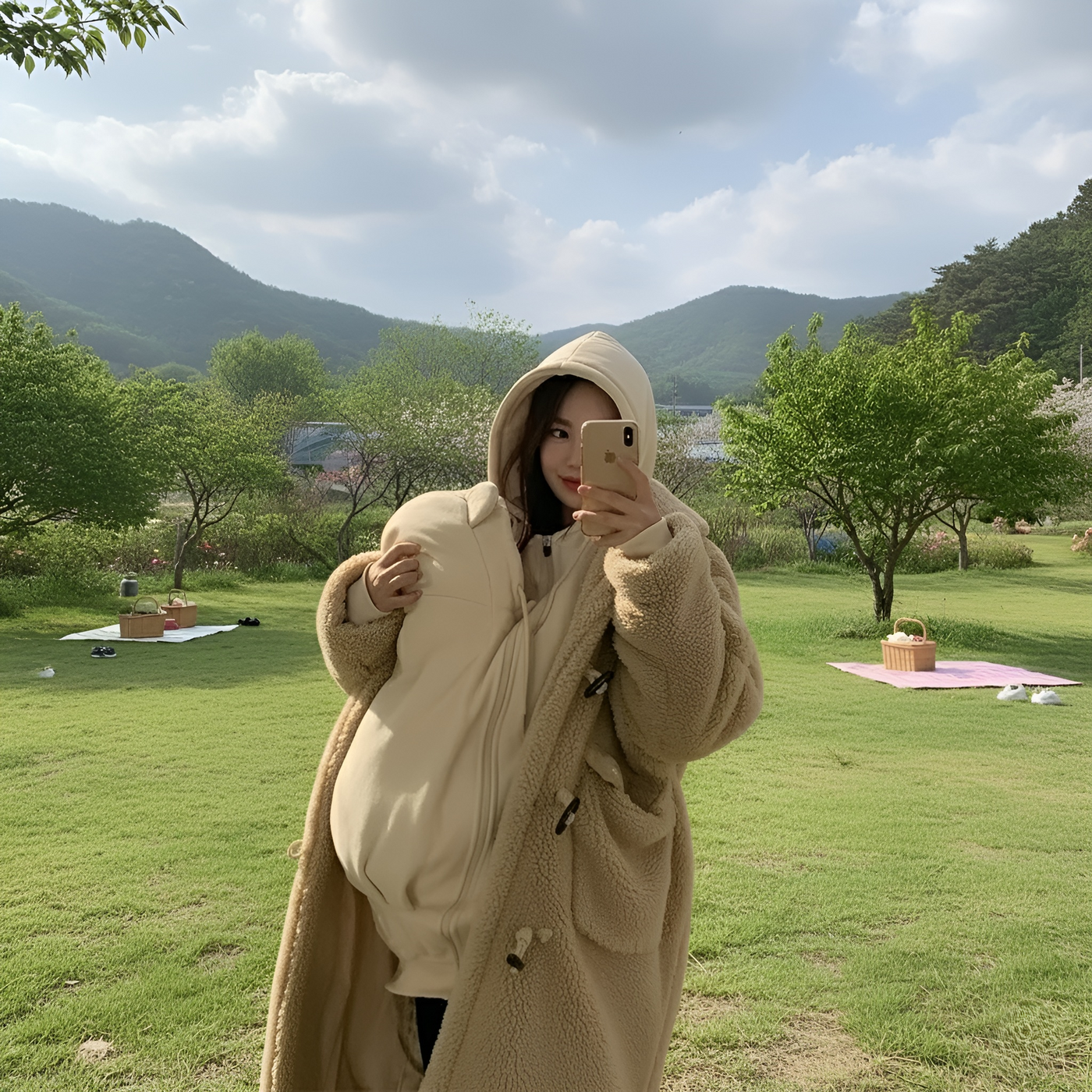 Kangaroo Nest Parent Kids Hoodie - Image 3