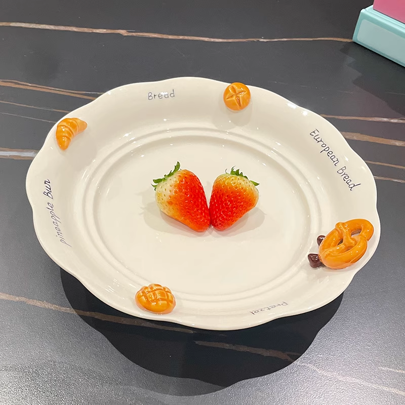 Korean Snacks Ceramic Cute Serving Plate - Image 4