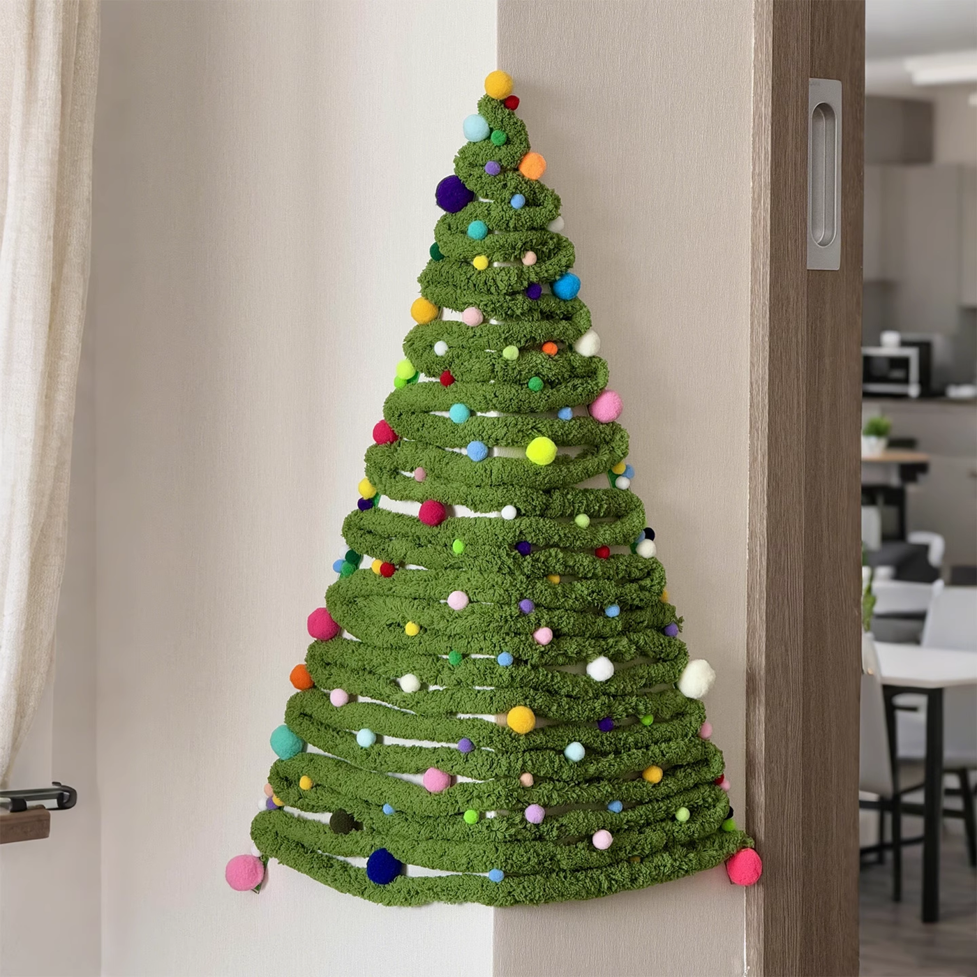 DIY Corner Hanging Felt Instant Christmas Tree - Image 1