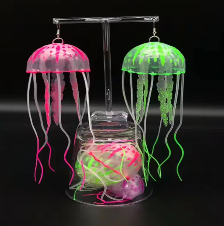 Dancing Jellyfish Long Tassel Earrings - Image 6