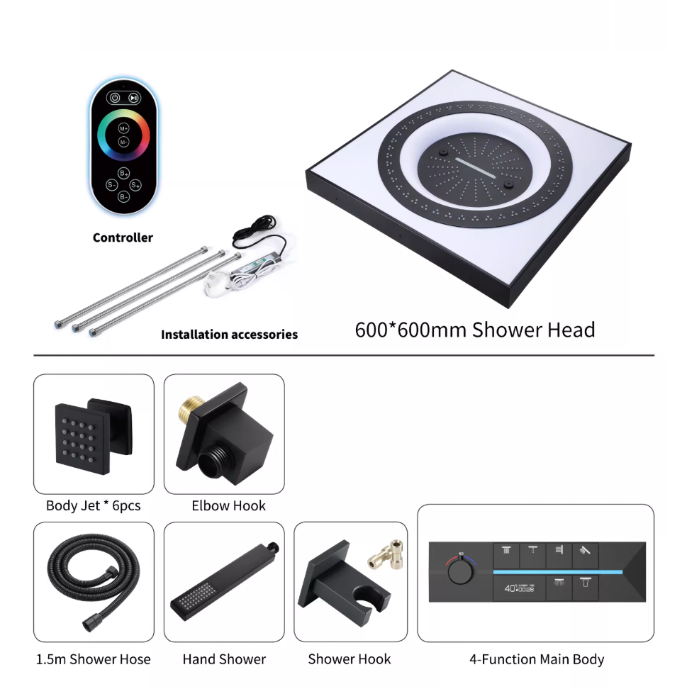 Rainfall Smart LED Music Shower System - Image 7