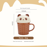 Cartoon Ice Cream Animal Ceramic Mug - Image 8